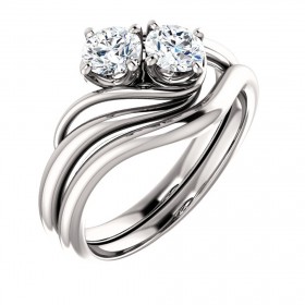 0.80 ct Ladies Diamond Round Cut Engagement Ring Mounting