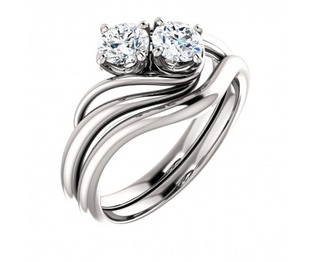 0.80 ct Ladies Diamond Round Cut Engagement Ring Mounting