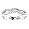 1.43 ct Ladies Round Cut Diamond Infinity Engagement  Ring