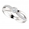 1.43 ct Ladies Round Cut Diamond Infinity Engagement  Ring