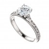 1.00 ct Ladies Round Cut Diamond Solitaire Engagement Ring