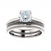 0.80 ct Ladies Round Cut Diamond Solitaire Engagement Set