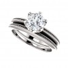 1.00 ct Ladies Round Cut Diamond Engagement Set