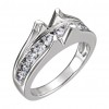 1.05 ct Ladies Round Cut Diamond Engagement Ring Semi Mount