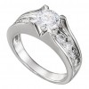 1.05 ct Ladies Round Cut Diamond Engagement Ring Semi Mount