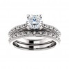 1.10 ct Ladies Round Cut Diamond Engagement Set