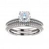 1.15 ct Ladies Round Cut Diamond Engagement Set