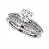 1.15 ct Ladies Round Cut Diamond Engagement Set