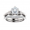 1.20 ct Ladies Round Cut Diamond Infinity Style Engagement Set