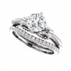 1.20 ct Ladies Round Cut Diamond Infinity Style Engagement Set