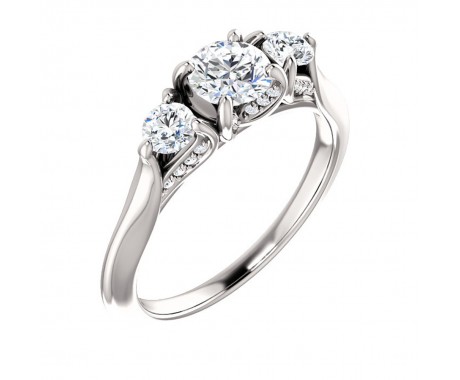 1.25 ct Ladies Round Cut Diamond Semi-Mount Engagement Ring
