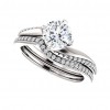 1.30 ct Ladies Round Cut Diamond Engagement Ring Set