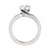 1.30 ct Ladies Round Cut Diamond Engagement Ring Set