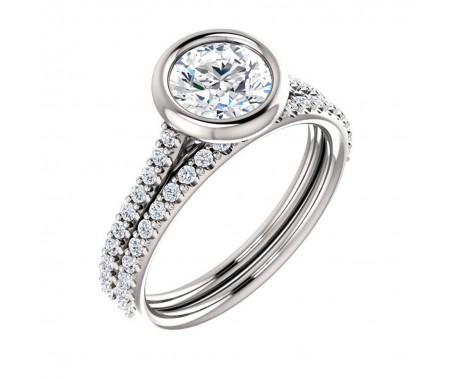 1.40 ct Ladies  Diamond Engagement Ring Set