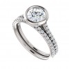 1.40 ct Ladies  Diamond Engagement Ring Set