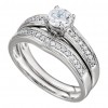 2.50 ct. Ladies Round Cut Diamond Engagement Ring with Band in Mounting