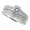 2.50 ct. Ladies Round Cut Diamond Engagement Ring with Band in Mounting