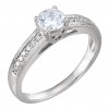 2.50 ct. Ladies Round Cut Diamond Engagement Ring with Band in Mounting