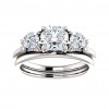 1.50 ct Ladies Diamond Three Stone Engagement Ring Mounting