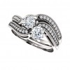 1.50 ct Ladies Round Cut Diamond Two Tone Engagaement Ring