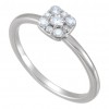 0.40 ct Ladies Round Cut Diamond  Square Cluster Ring