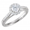 1.95 ct Ladies Round Cut Diamond Royal Engagement Set