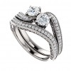 2.00 ct Ladies Round Cut Diamond Fancy Engagement Set