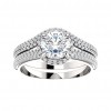 2.30 ct Ladies Round Cut Halo-Style Engagement Set Mounting