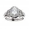 2.50 ct Ladies Oval Cut Diamond Floral Hallo Style Engagement Ring