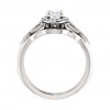 2.50 ct Ladies Oval Cut Diamond Floral Hallo Style Engagement Ring