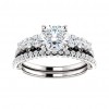 2.50 ct Ladies Round Cut Diamond  Engagement Ring Set