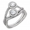 2.60 ct Ladies Round Cut Diamond Engagement Two Stone Ring