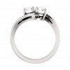 2.80 ct Ladies Round Cut Diamond Two Stone Engagement Ring