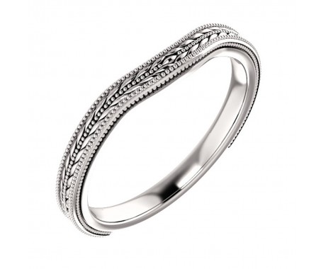 Ladies 14 Kt Oval Wedding Band