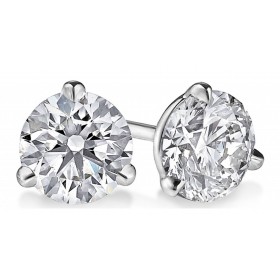1.60 ct. Round Cut Cubic Zirconia Sterling Silver Martini Stud Earrings with Push Back