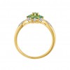 0.15 ct Diamond And Emerald Anniversary Ring