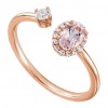 0.23 ct Ladies Diamond And Morganite Ring