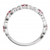 1.25 ct Ladies Diamond and Ruby Wedding Band