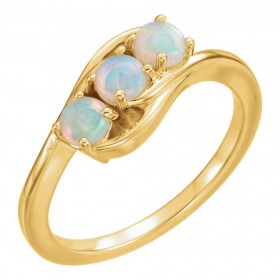 Opal Three-Stone Ring