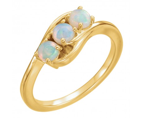 Opal Three-Stone Ring