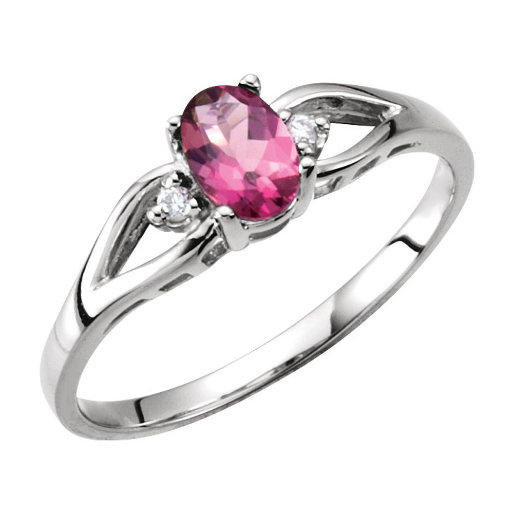 14K W/G Pink Tourmaline & Dia Ring, PT: 2.16cts, D: 0.37cts - Snow's  Jewelers Miami Lakes
