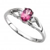 0.10 ct Ladies Diamond and Pink Tourmaline Ring