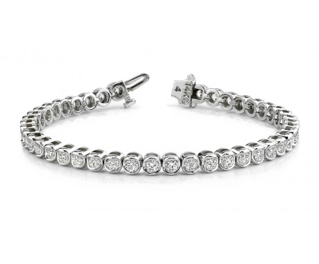 5.00 ct. Round Diamond Tennis Bracelet Bezel Setting