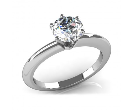 0.75 ct Round Cut Diamond Solitaire Engagement Ring