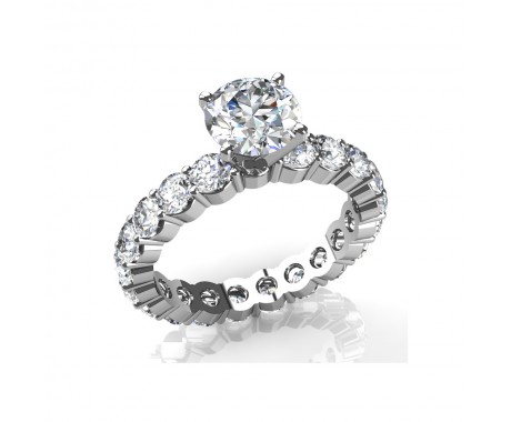 2.75 ct Round Cut Diamond Engagement Ring