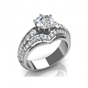 2.71 ct Round Cut Diamond Engagement Anniversary Ring