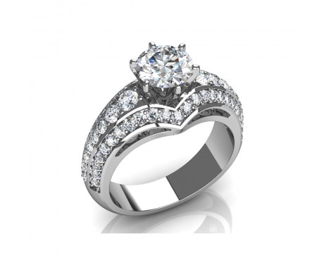 2.71 ct Round Cut Diamond Engagement Anniversary Ring