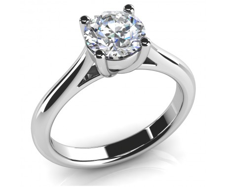 0.69 ct Round Cut Diamond Solitaire Engagement Ring