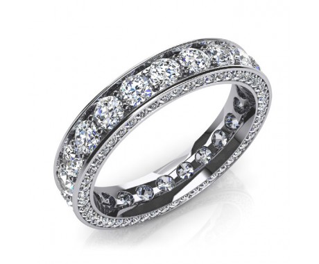 4.00 ct. Ladies Round Cut Diamond Wedding Band Ring