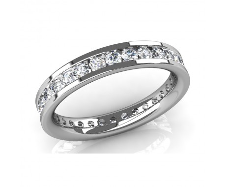 2.50 ct. Ladies Round Cut Diamond Eternity Wedding Band Ring